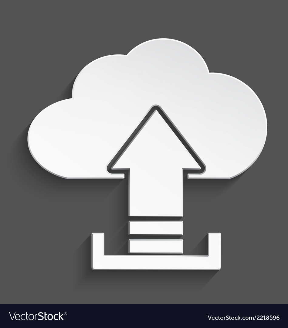 White cloud upload 3d