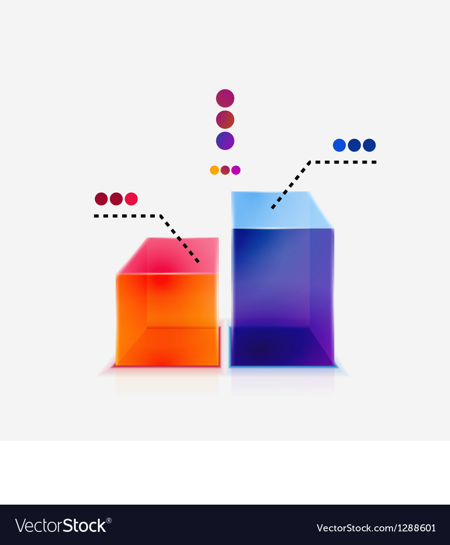 Abstract colorful glossy graph concept