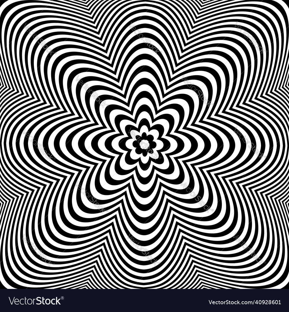 Abstract op art lines pattern vector image Abstract op art lines pattern