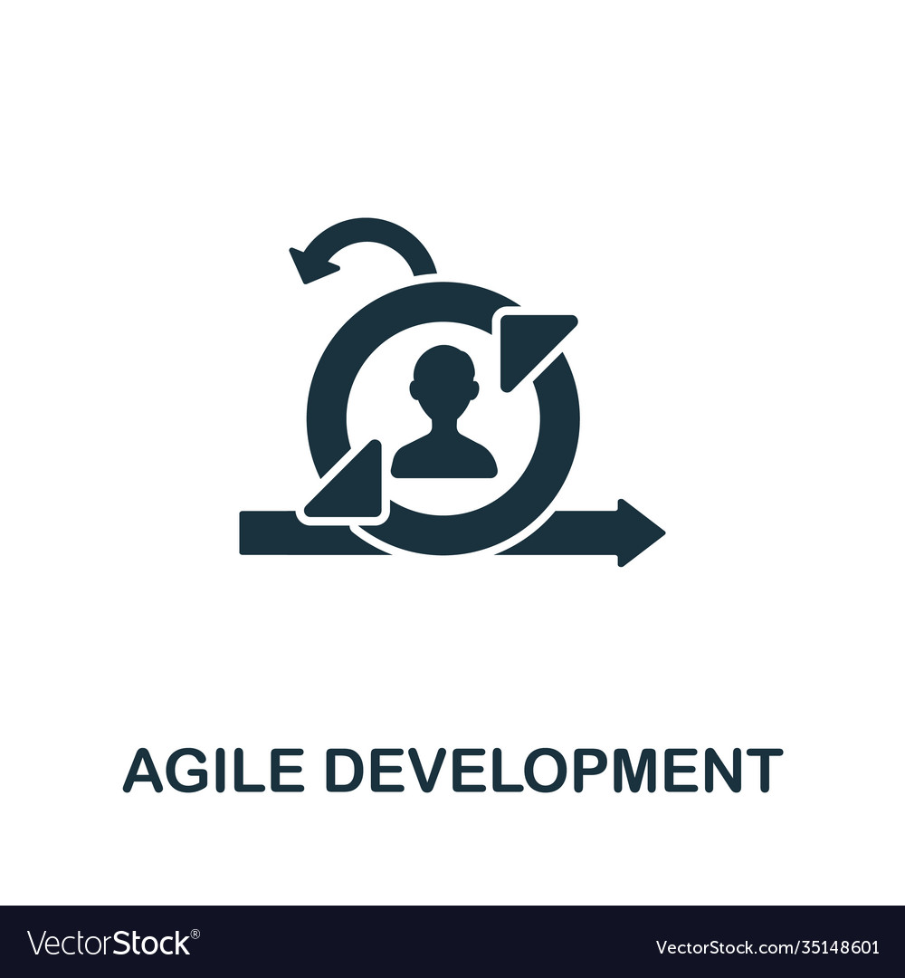 Agile development icon from digitalization