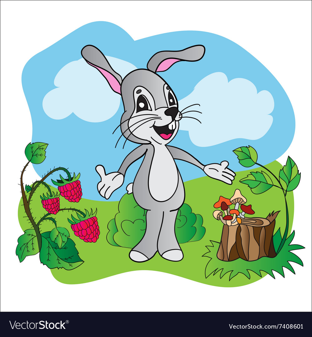 Cartoon cute hare