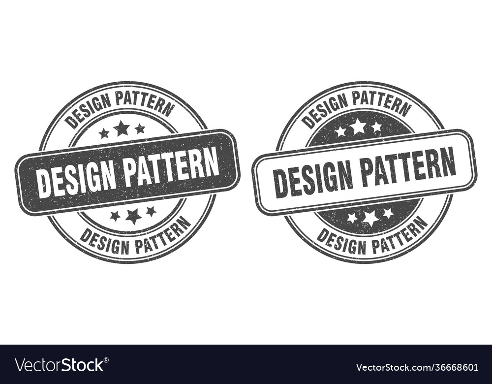 Design pattern stamp label round