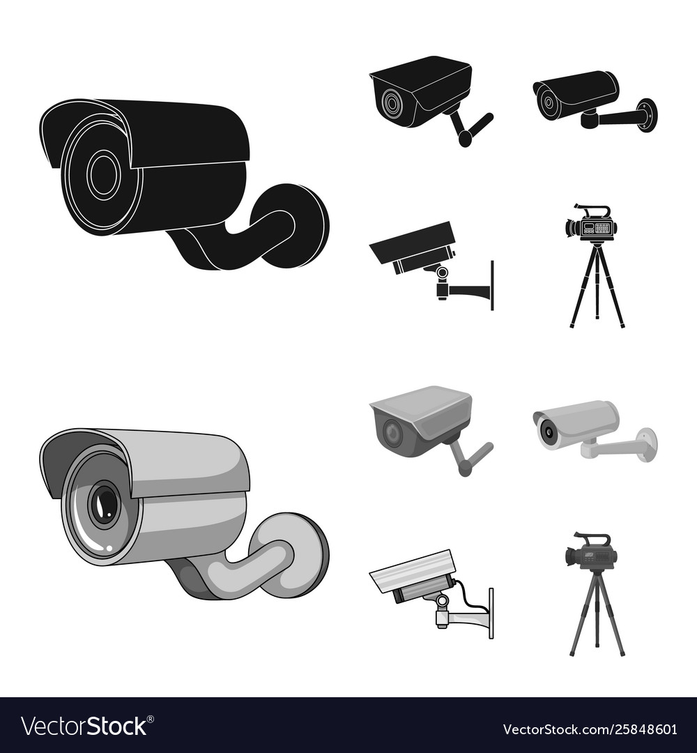 Isolated object camcorder and camera icon set