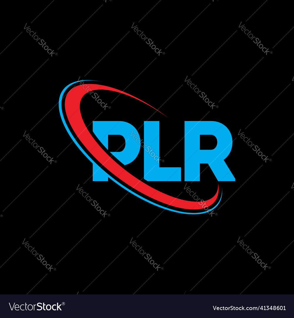 Plr logo letter letter logo design Royalty Free Vector Image