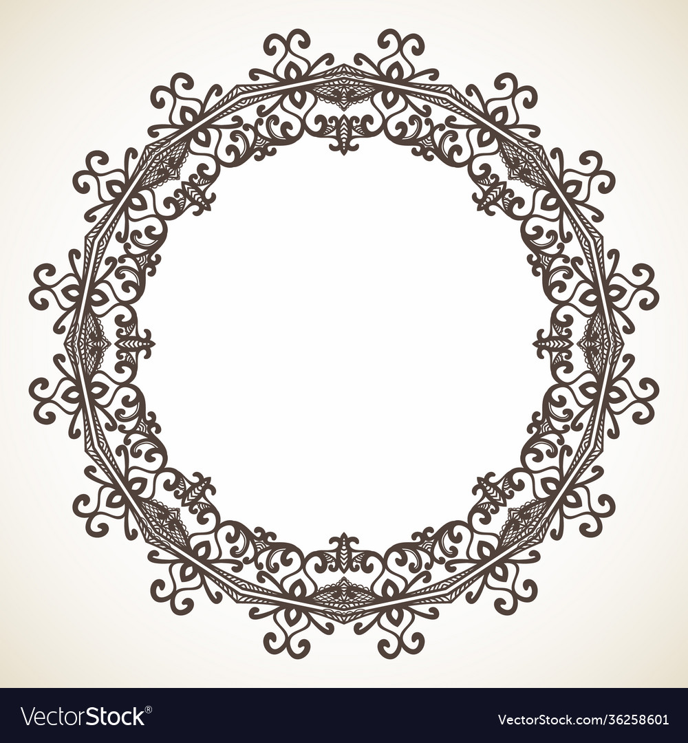 Round frame Royalty Free Vector Image - VectorStock