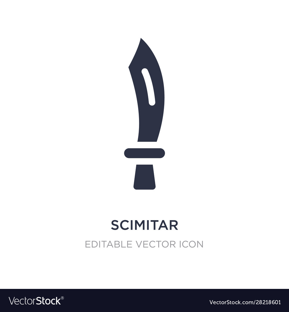 Scimitar icon on white background simple element
