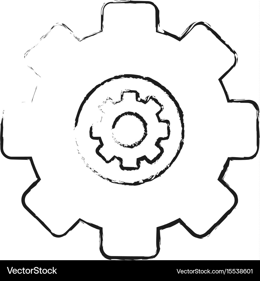 Two gears icon image Royalty Free Vector Image