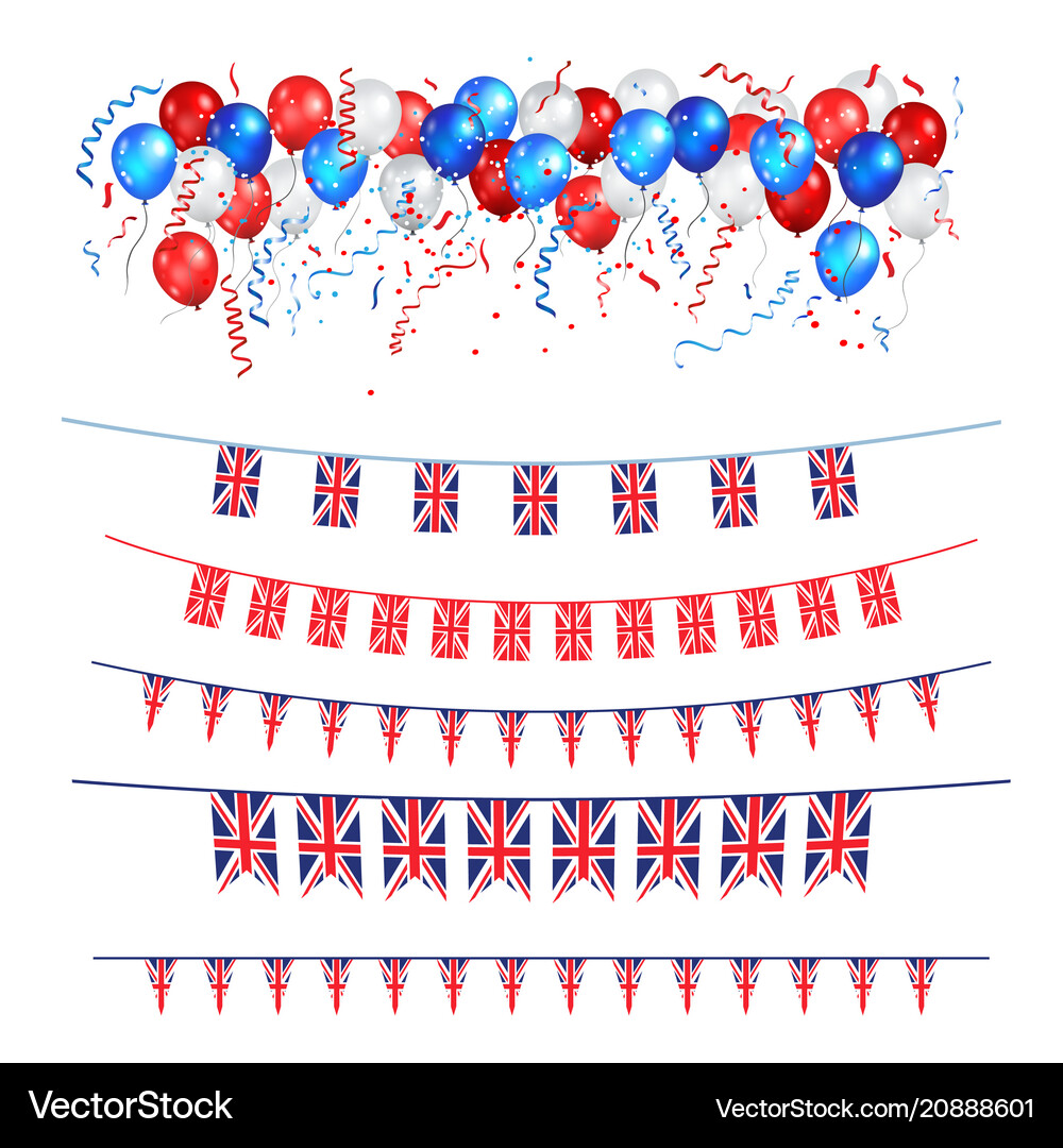 Union jack flags Royalty Free Vector Image - VectorStock