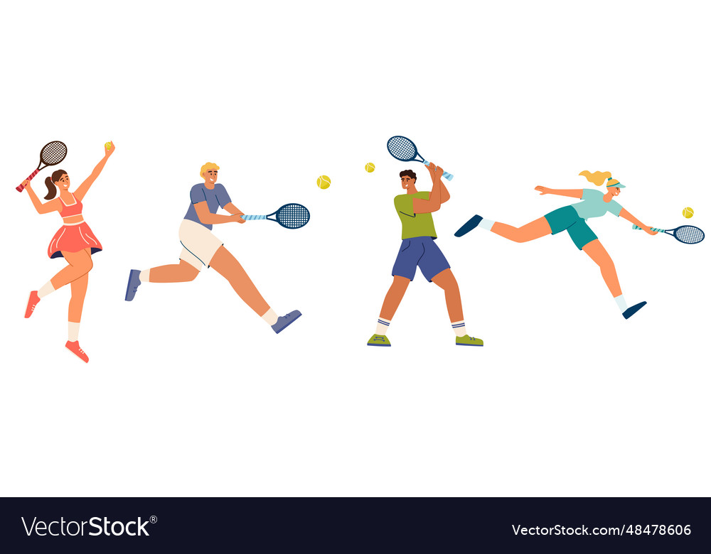 0896 tennis Royalty Free Vector Image - VectorStock