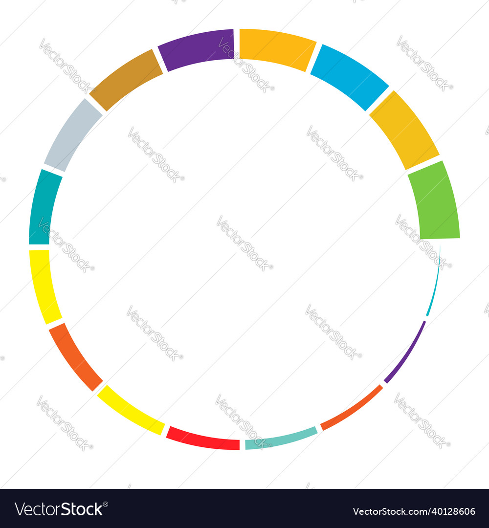 15 part section segmented circle abstract dashed vector image 15 part section segmented circle abstract dashed