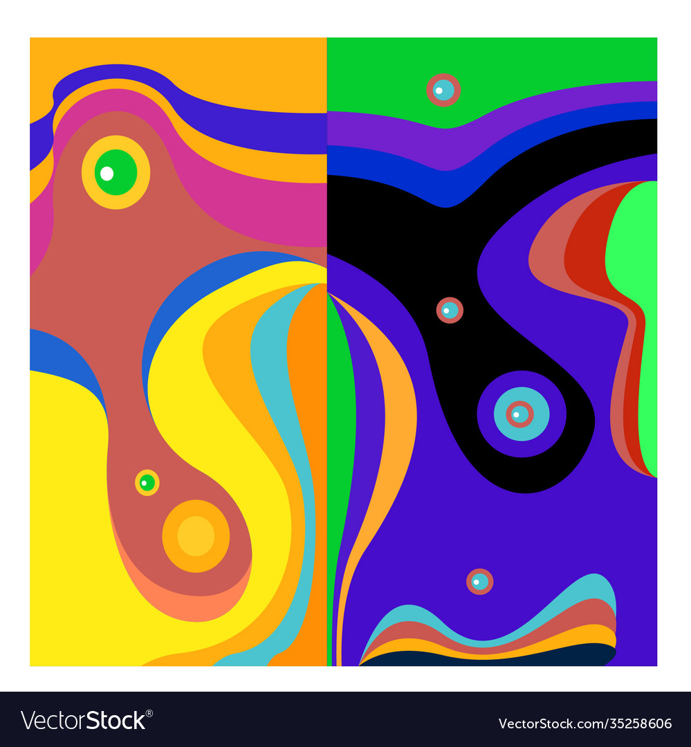 Colorful geometric and curve background pattern