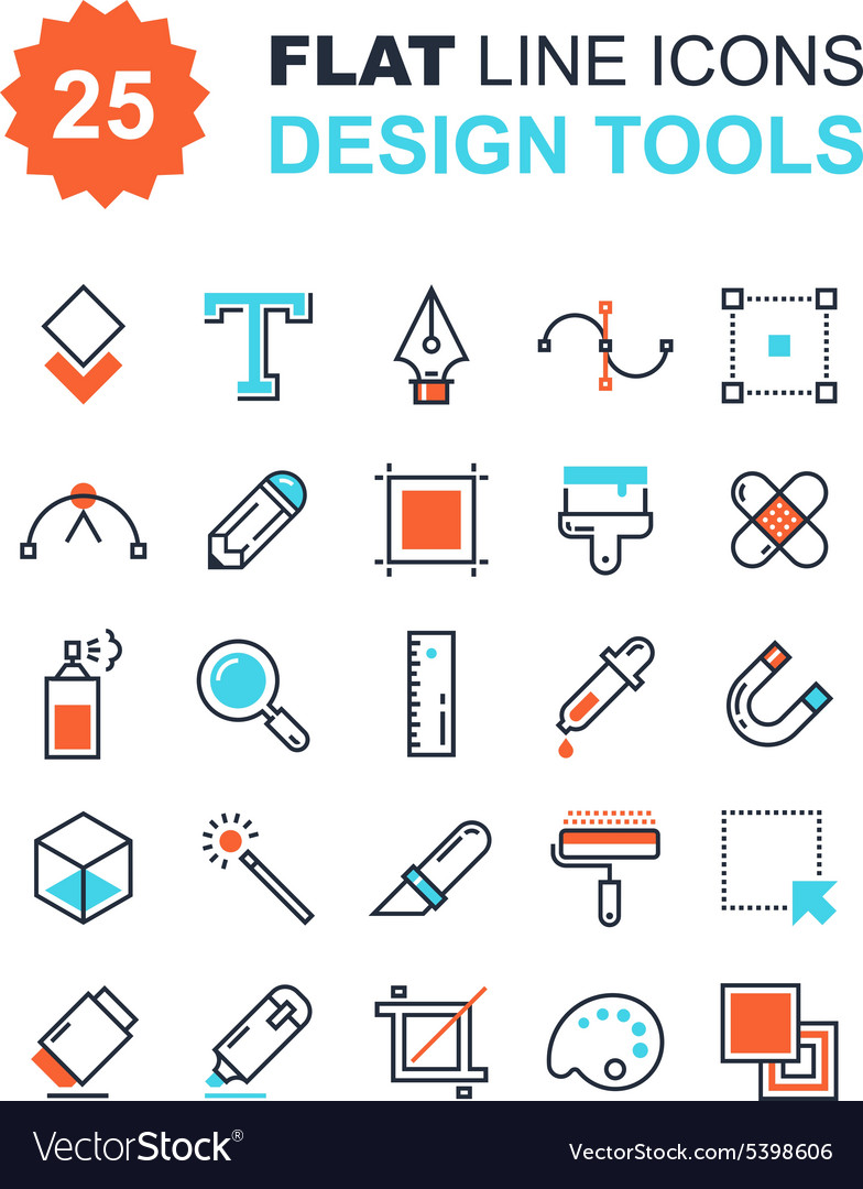 Design tools Royalty Free Vector Image VectorStock