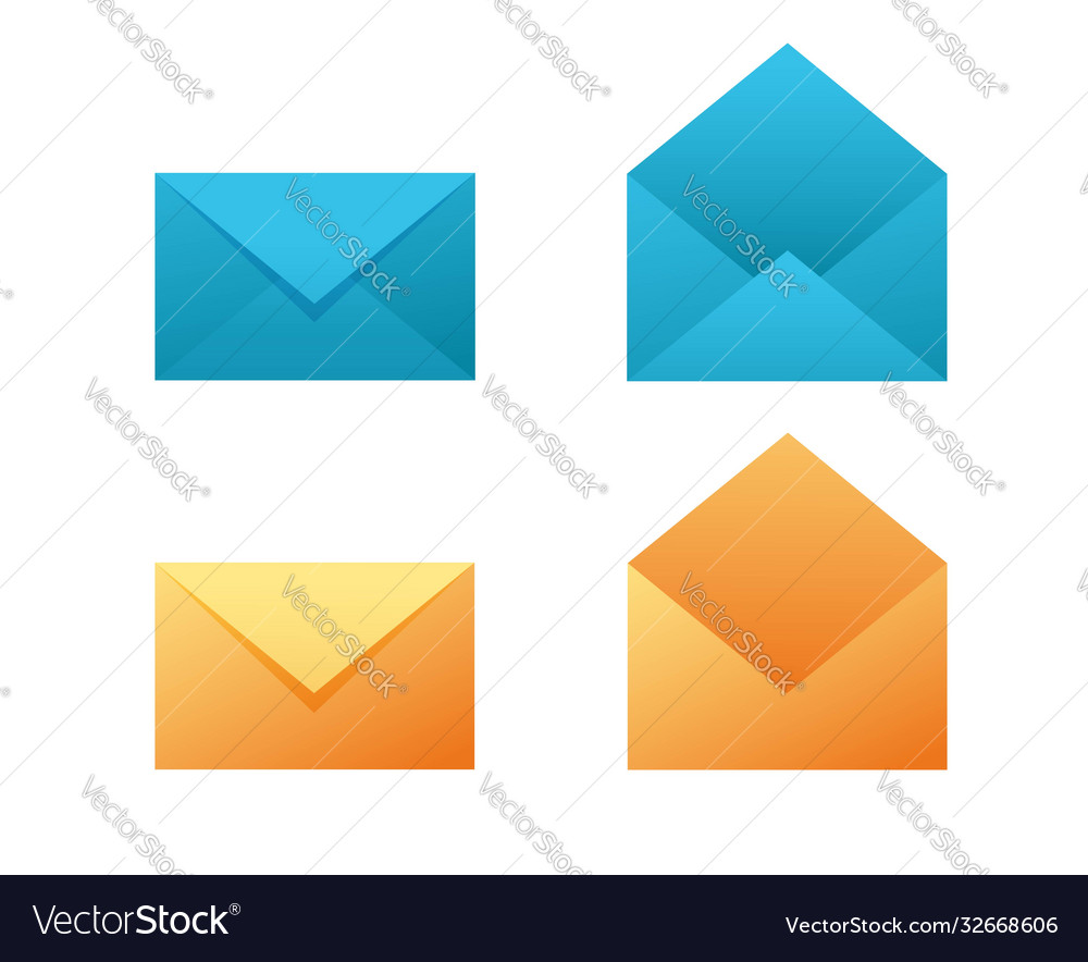 Envelope Mail Icons - Open & Closed