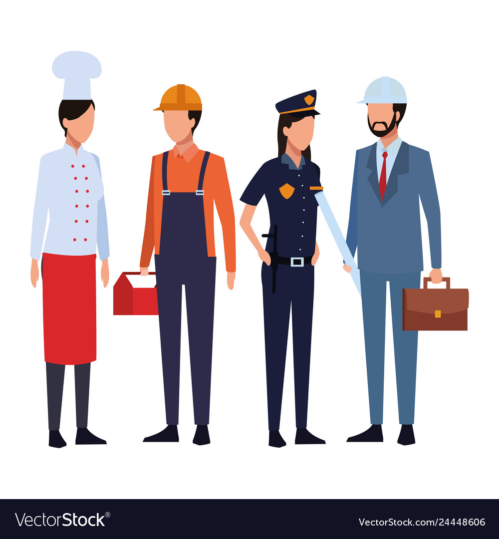 Jobs and professions avatar Royalty Free Vector Image