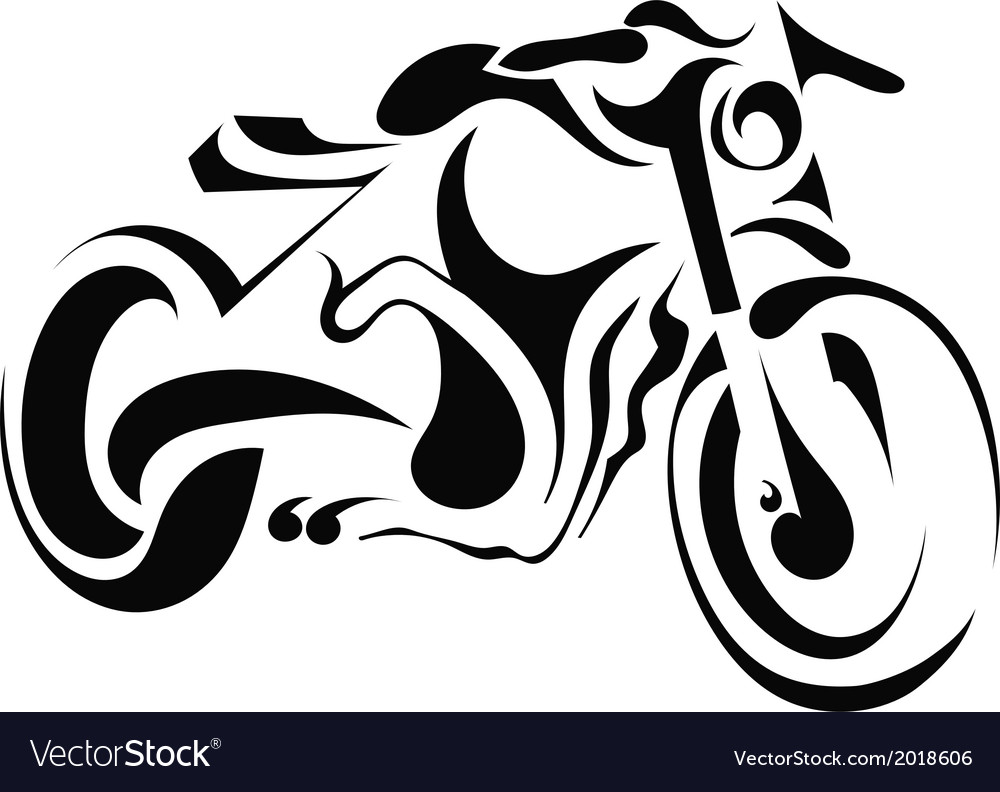 Motorbike on white background Royalty Free Vector Image