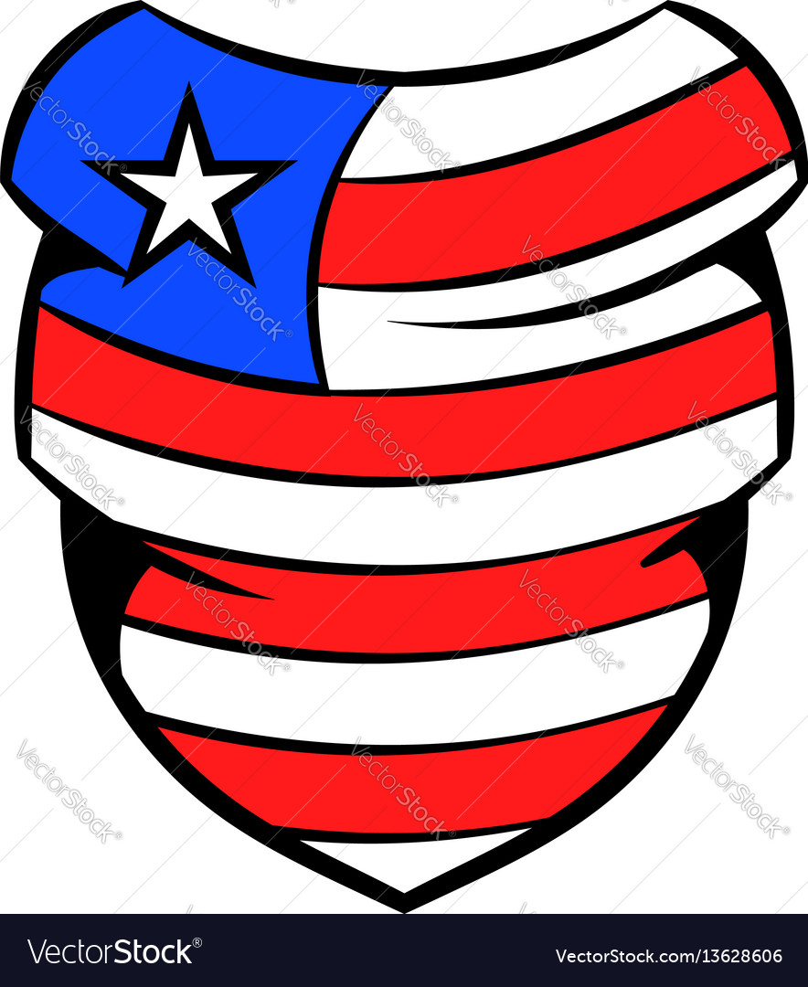 Neckerchief in usa flag colors icon cartoon