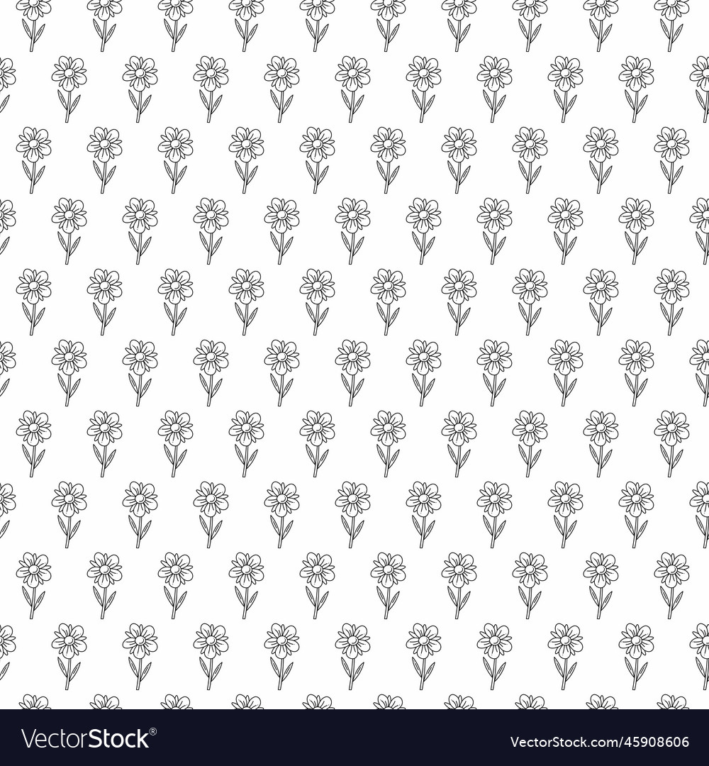Seamless pattern with flower abstract vector image Seamless pattern with flower abstract