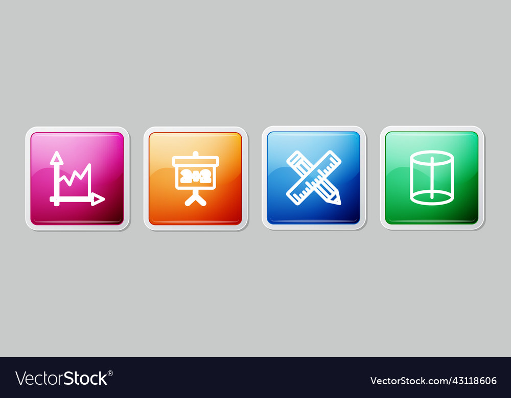 Set line graph schedule chart diagram Vector Image Set line graph schedule chart diagram