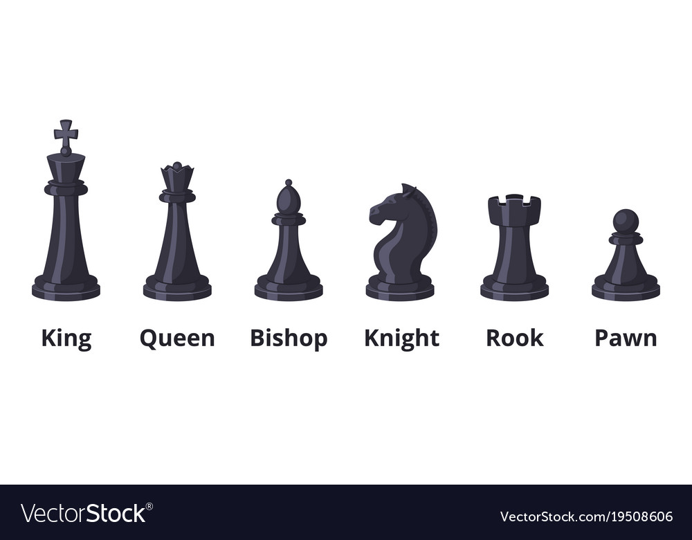 Set of chess icons isolate on white Royalty Free Vector