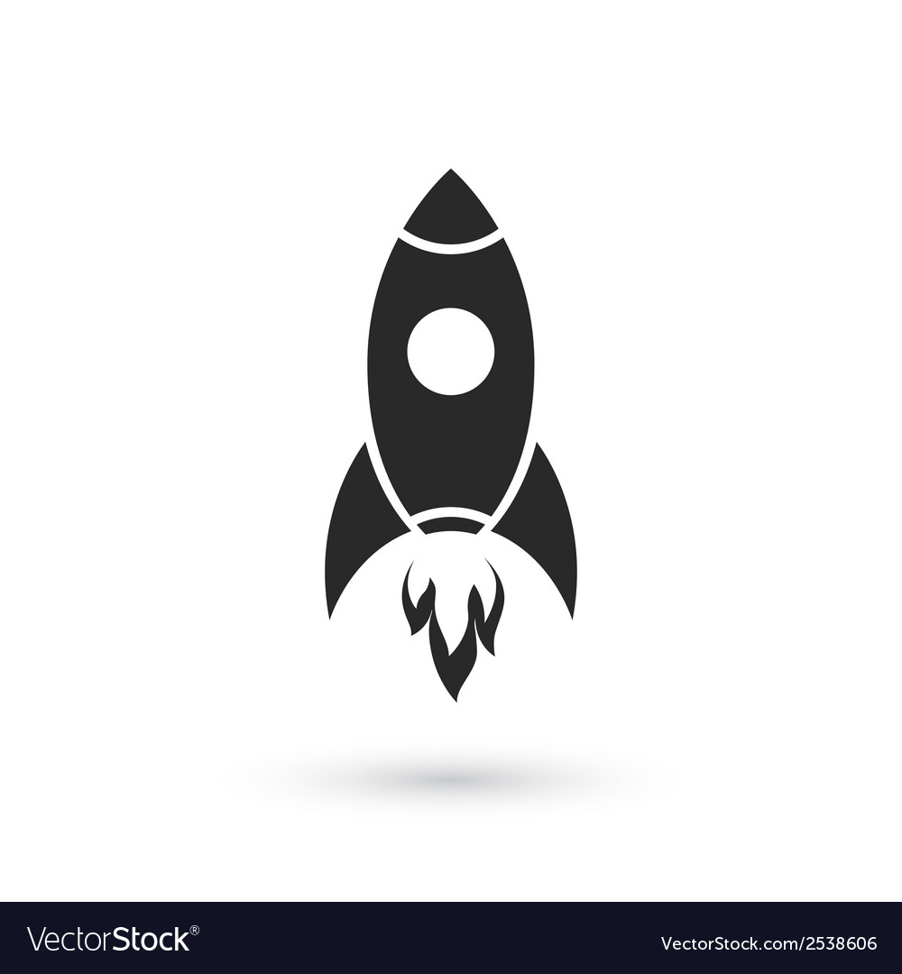 Simple rocket icon Royalty Free Vector Image - VectorStock