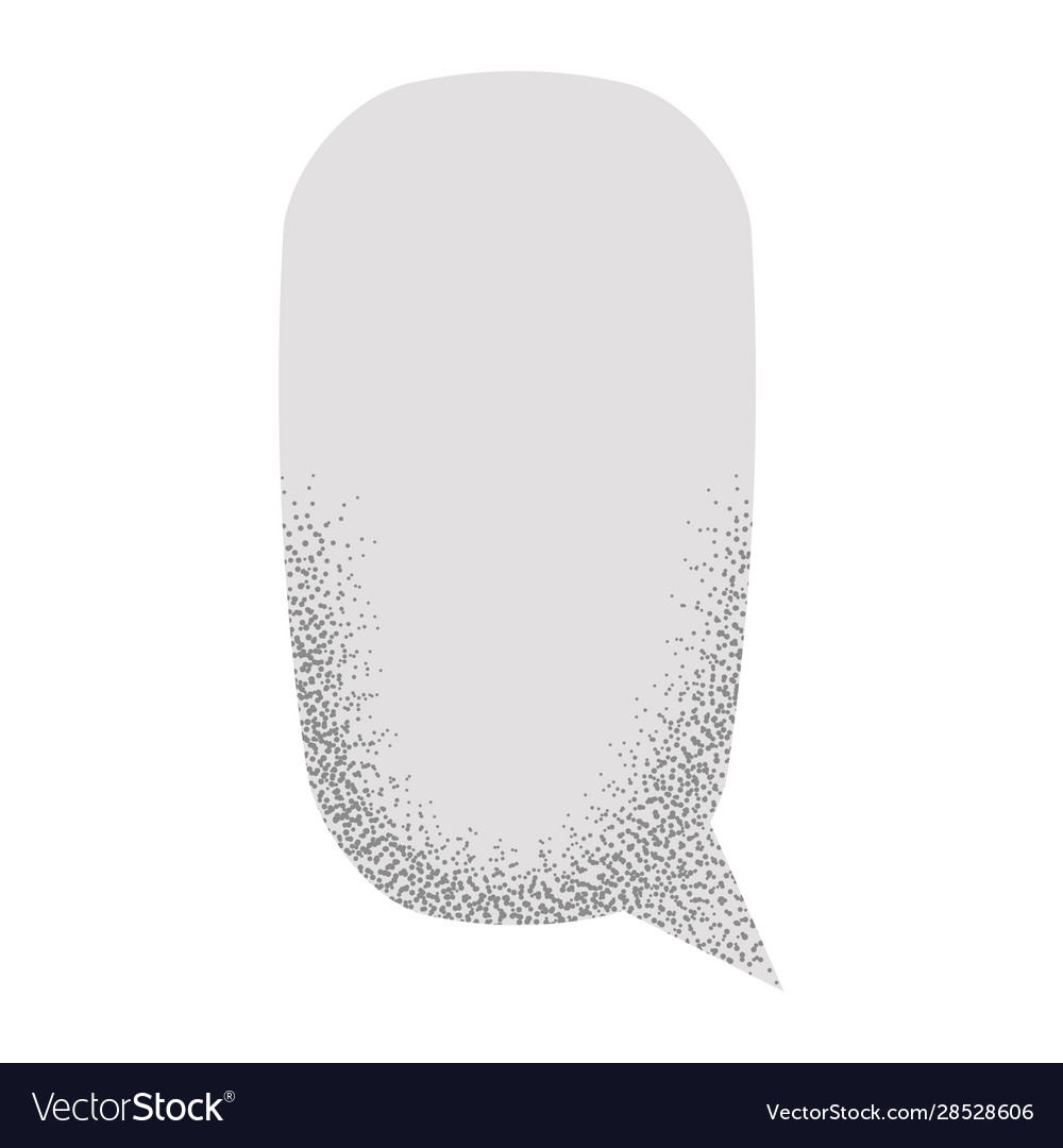 Speech empty bubble with noise sand texture