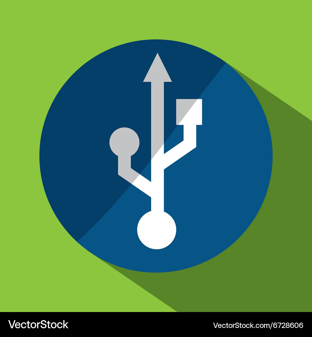 Usb Memory Vector Image Usb portable memory or cable Royalty Free Vector Image