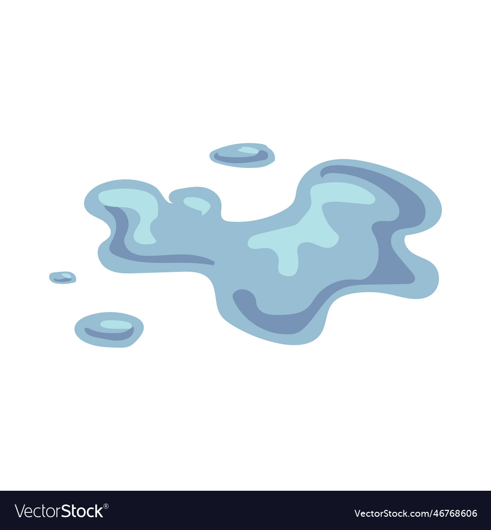 Water puddle of abstract shape flat Royalty Free Vector