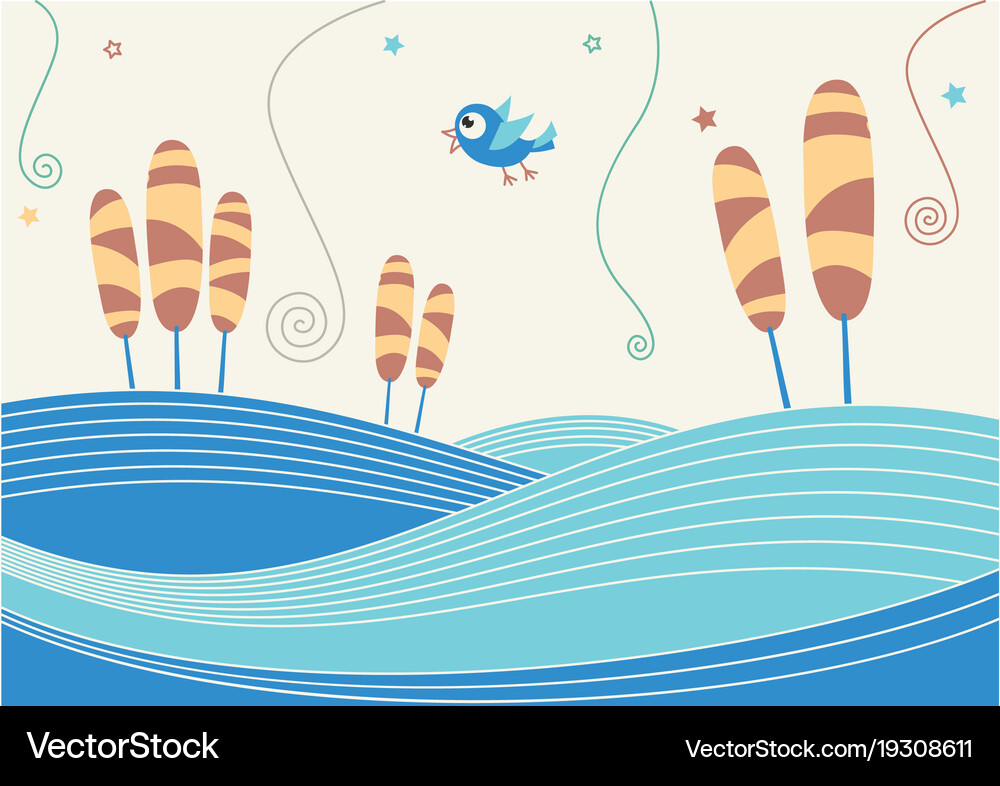 Abstract landscape Royalty Free Vector Image - VectorStock