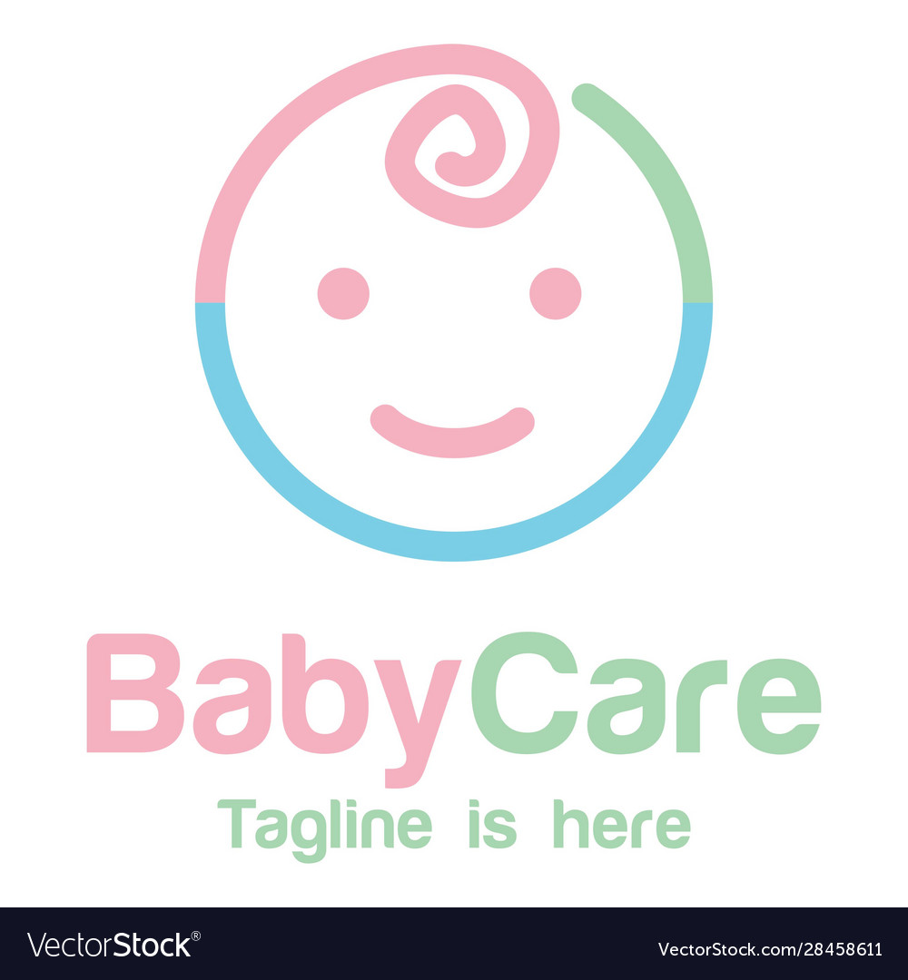 Baby care logo Royalty Free Vector Image - VectorStock