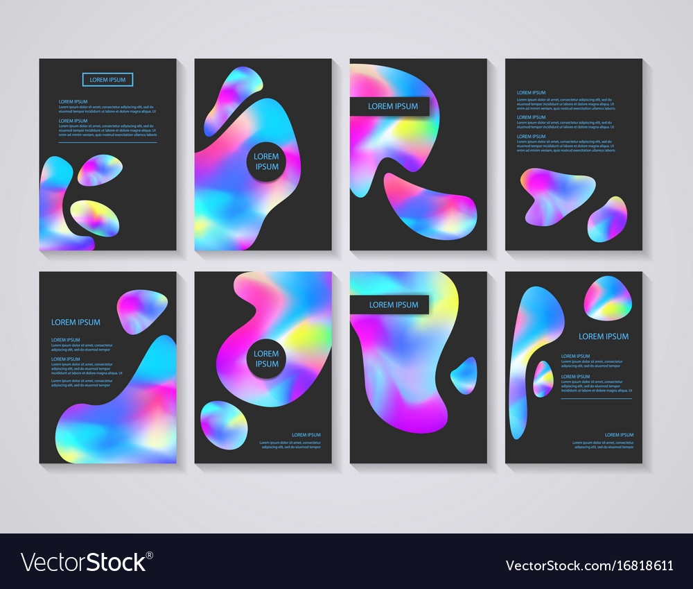 brochure flyer layouts with abstract colorful vector image flyer layouts