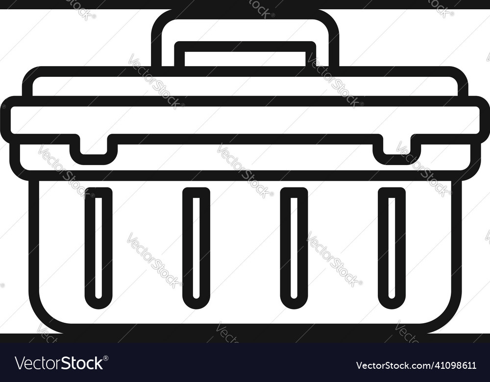 Car tool box icon outline auto garage Royalty Free Vector