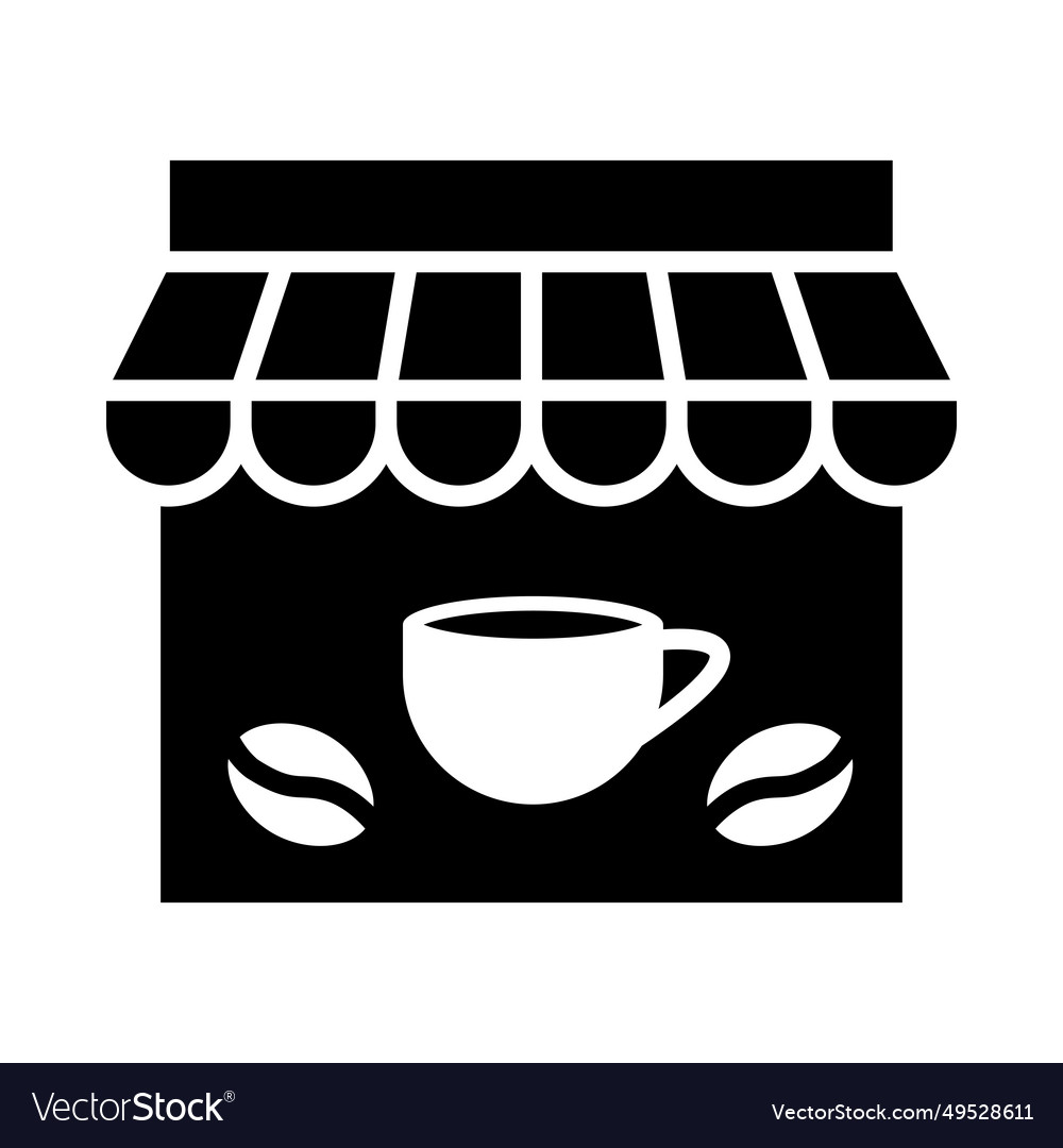 Coffee shop glyph icon for personal