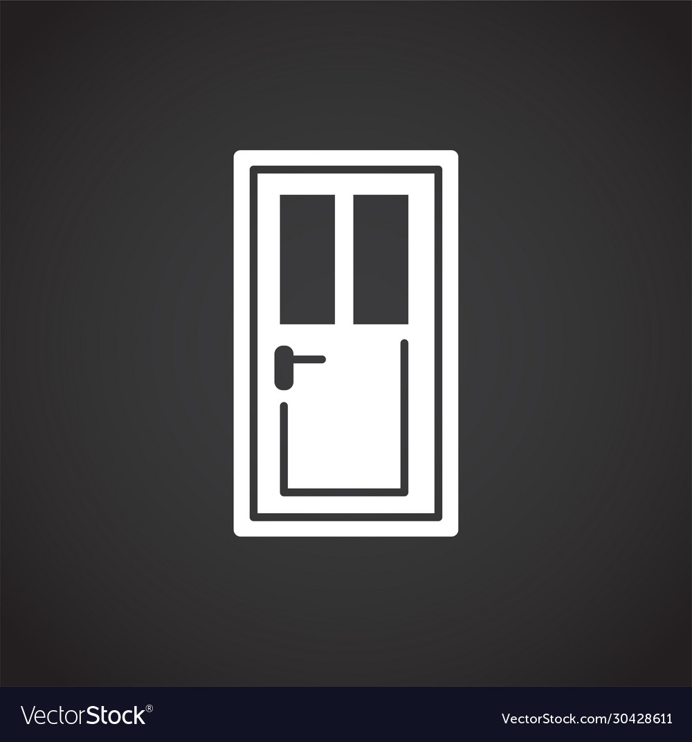 Door icon on background for graphic and web design Vector Image Door icon on background for graphic and web design
