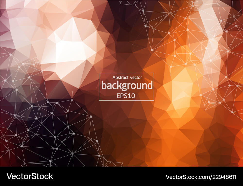 Geometric dark polygonal background molecule Vector Image