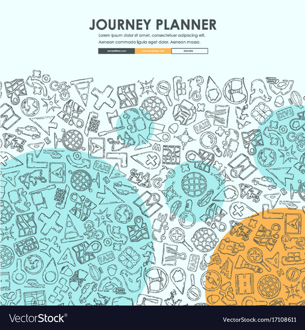 Navigation doodle website template design