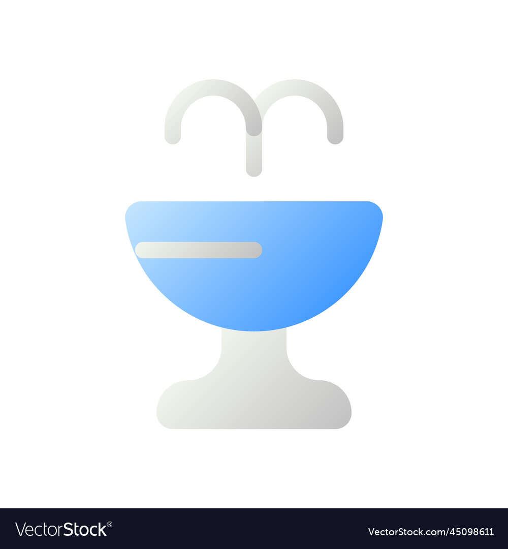Public water fountain flat gradient two-color ui vector image Public water fountain flat gradient two-color ui