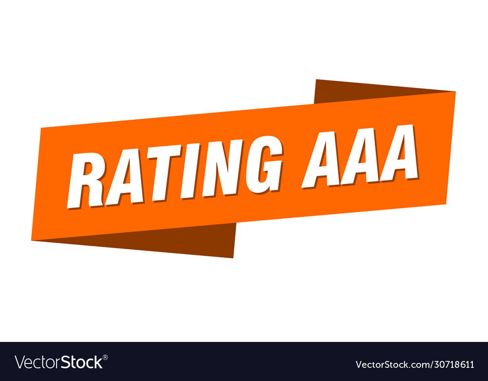 Rating aaa banner template ribbon