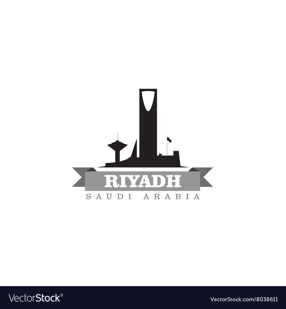 Riyadh saudi arabia city symbol silhouette Vector Image