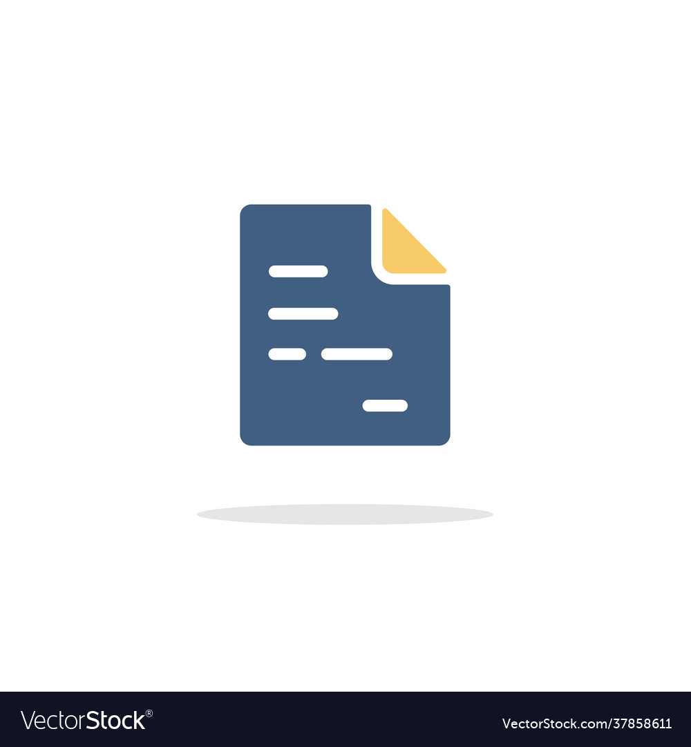 Text document paper with content icon shadow