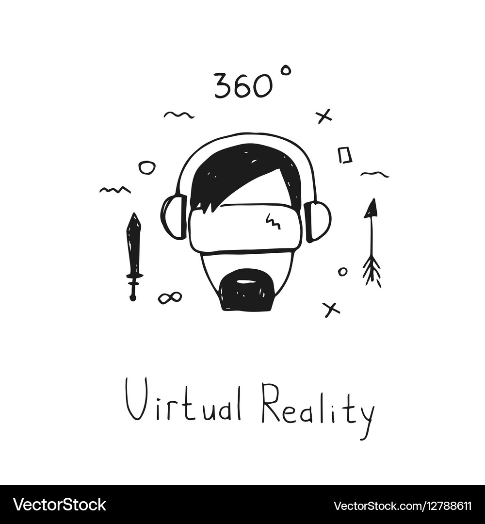 Virtual reality headset Royalty Free Vector Image