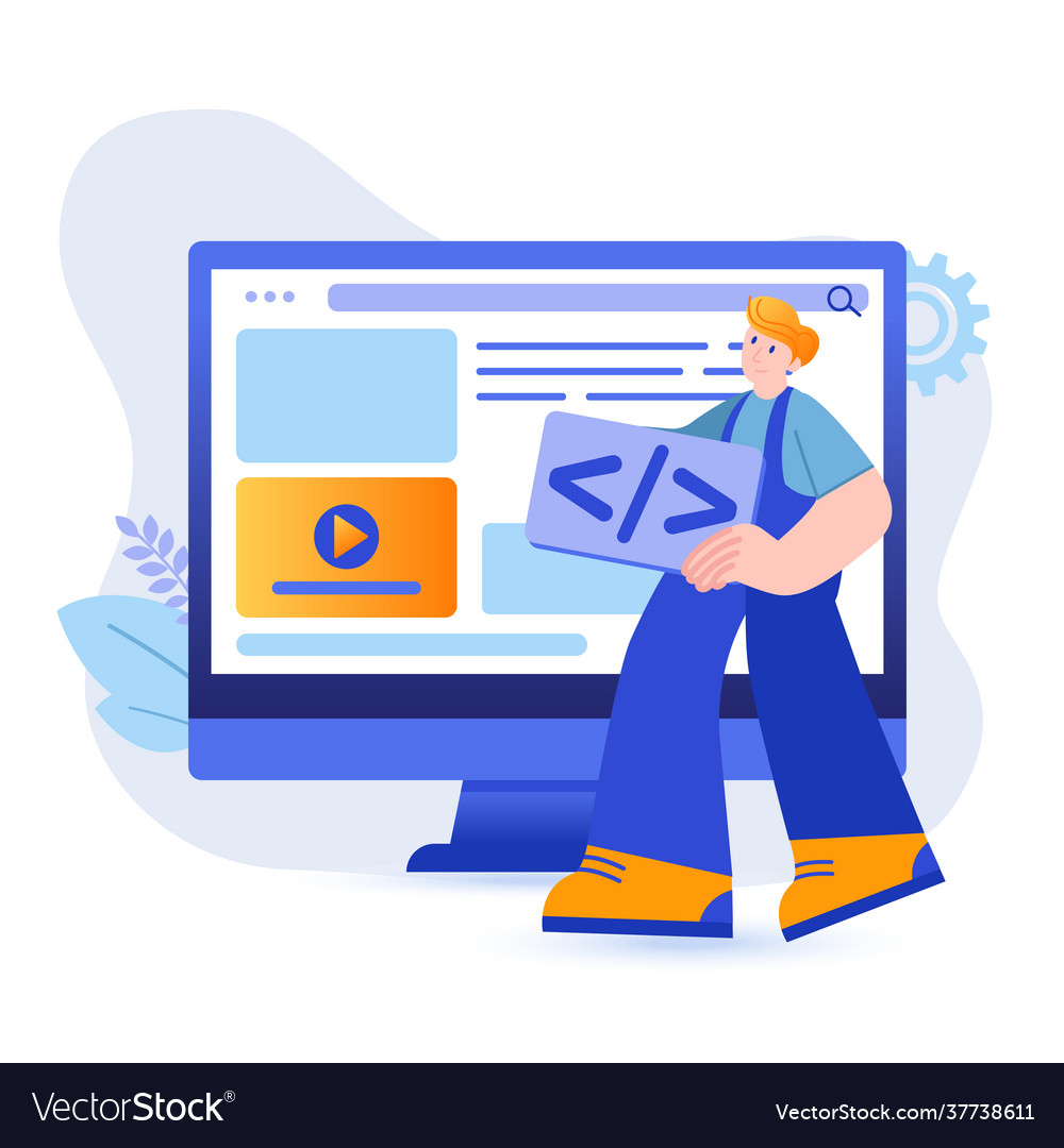 Web development concept vector image Web development concept