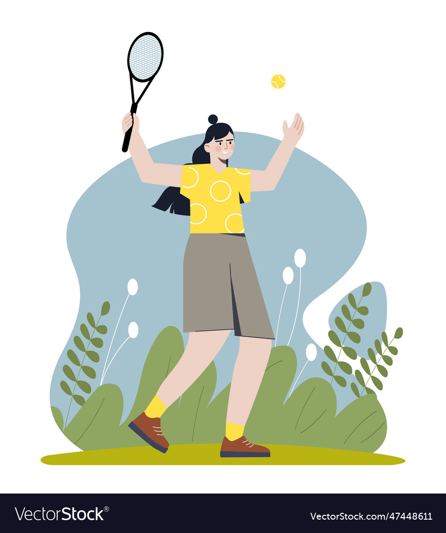 Woman play in tennis outdoor concept