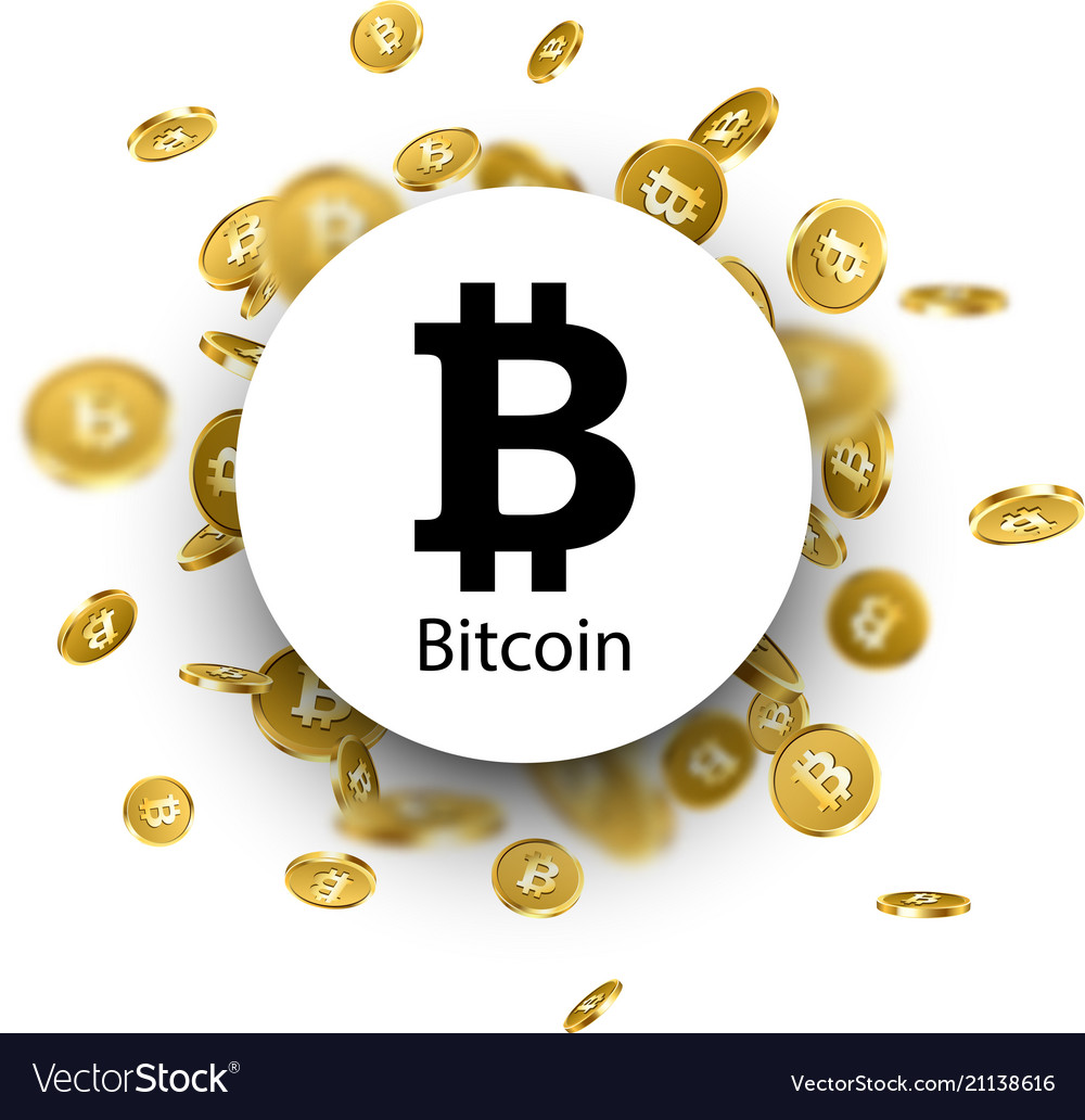 Black bitcoin sign on white