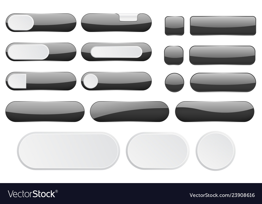 Black interface buttons web icons