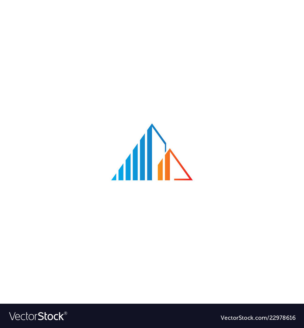 Building line geometry architecture logo