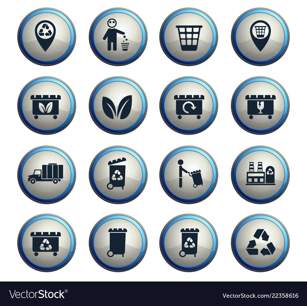 Garbage icon set