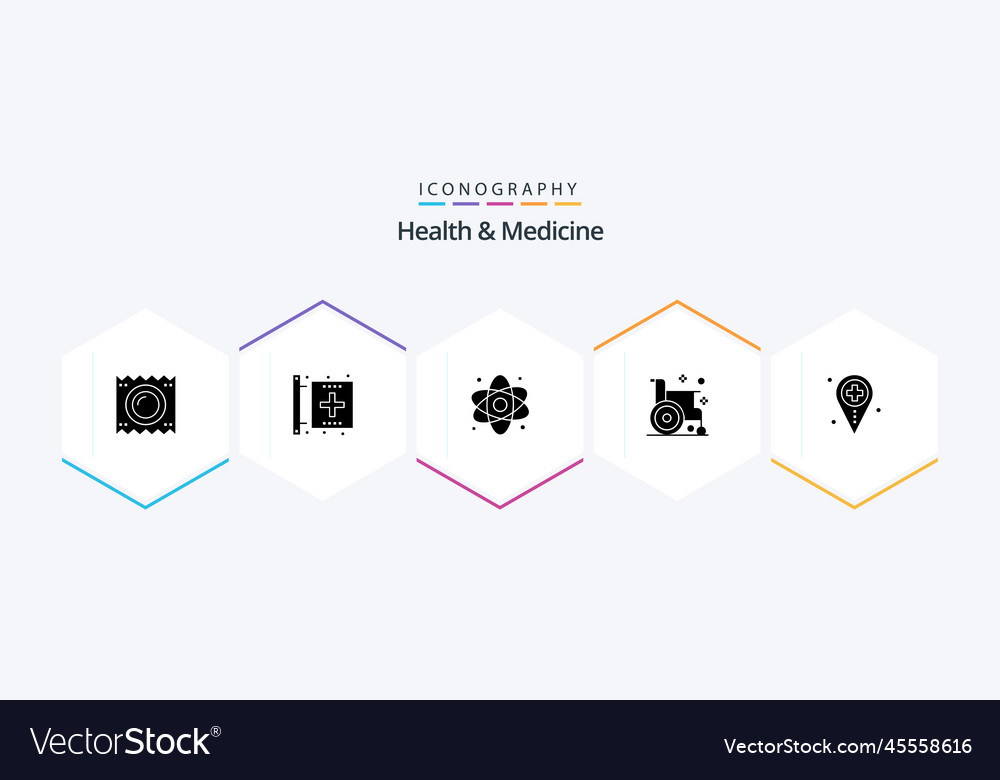 Gesundheit und Medizin 25 Glyph Icon Pack einschließlich