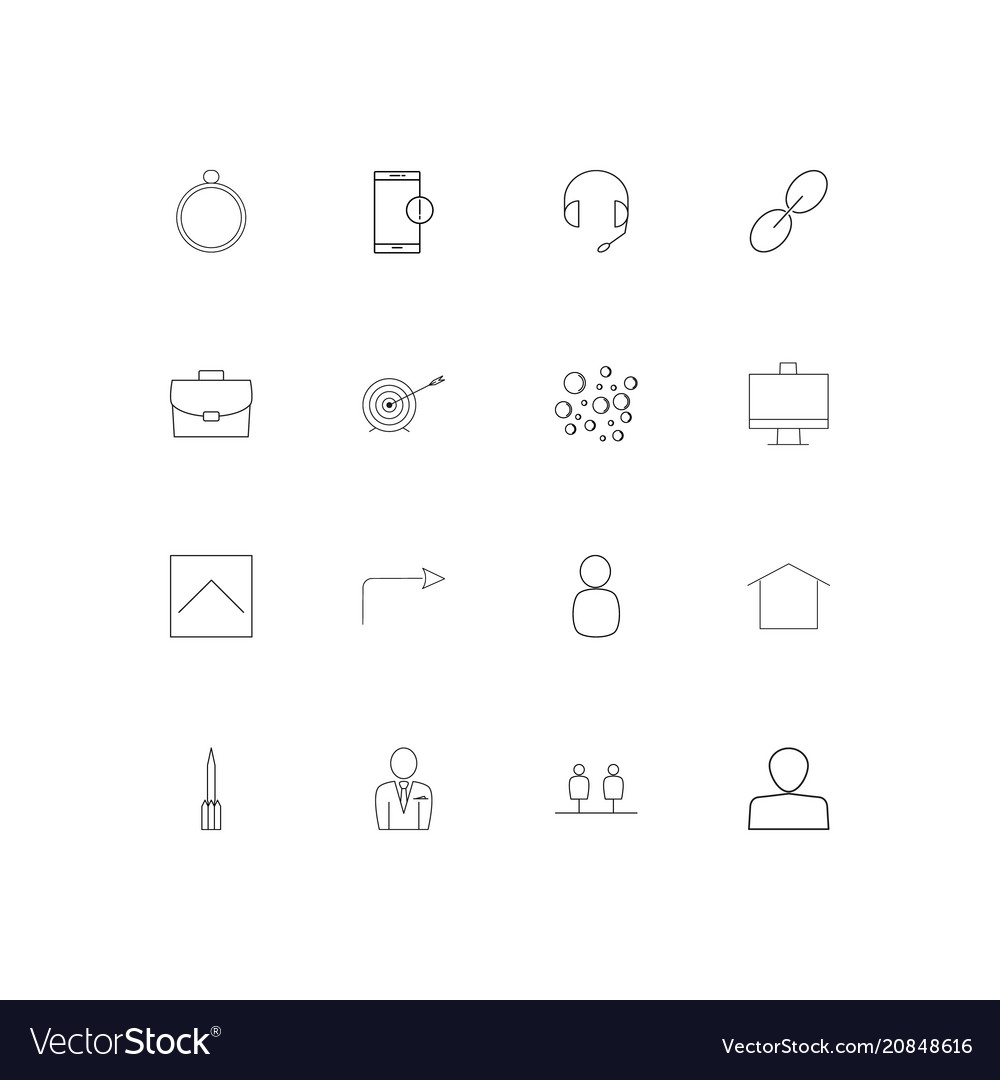 Internet of things linear thin icons set outlined
