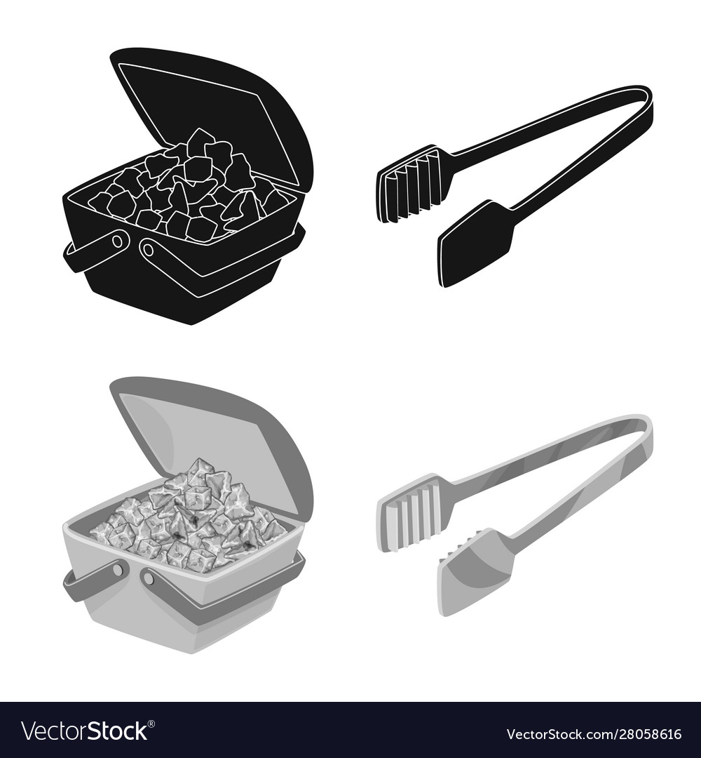 Isolated object texture and frozen sign set