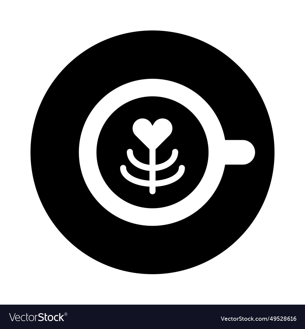 Latte glyph icon for personal and commercial use